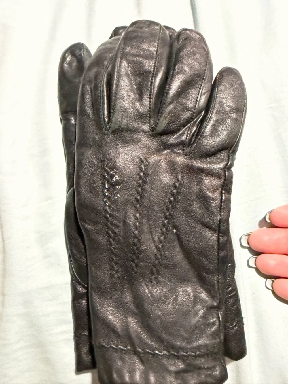 🌧️3M Thinsulate Black Leather Gloves - Picture 6 of 6